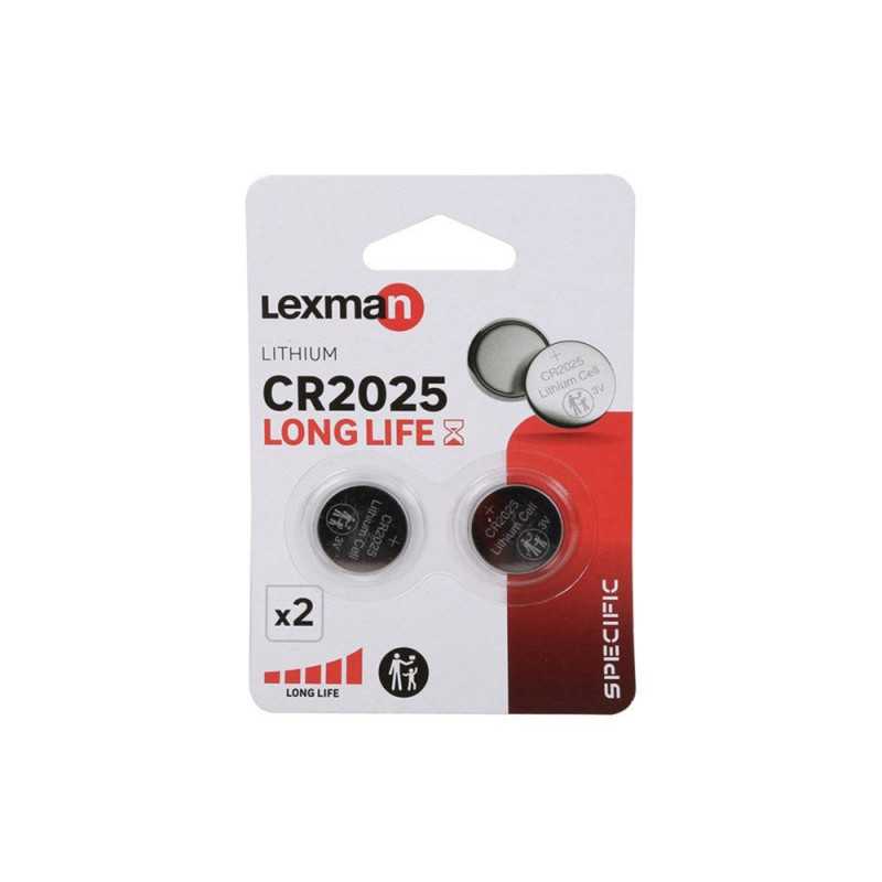 Lot de 2 piles bouton lithium cr2025