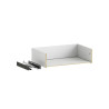 Structure de tiroir pour caissonevom blanc H.15 xl.53.4 xp32 cm