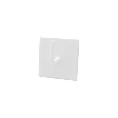 Lot de 2 supports sans perçage Barre de vitrage 10 mm blanc mat