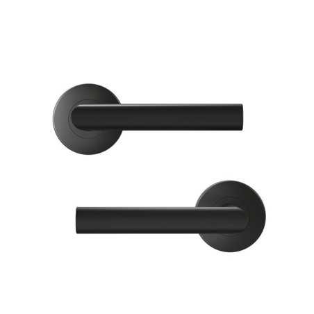 Ensemble de porte sur rosacepeint noir sans trou