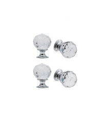 Lot de 4 boutons Wilson transparent
