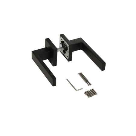 Ensemble de porte sur rosace abbynoir mat sans trou