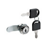 Serrure de meuble acier àencastrerde 17 a 34 mm reversible