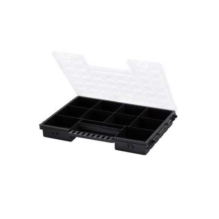 Organiseur polypropylène noir transparent taille Ll.38.5 x H.5 x p.28.3 cm