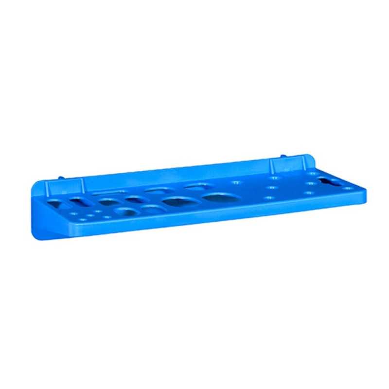 Porte 24 outils pour panneau mural jaune l.23 x H.4.6 x p.9.5 cm