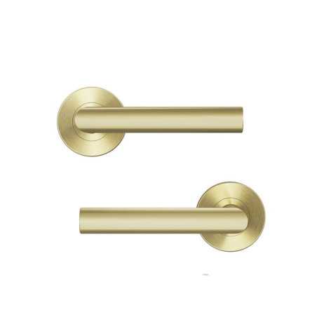 Ensemble de porte sur rosace Saralaiton brossé sans trou