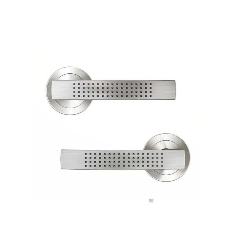 Ensemble de porte sur rosace Lounancikel satiné sans trou