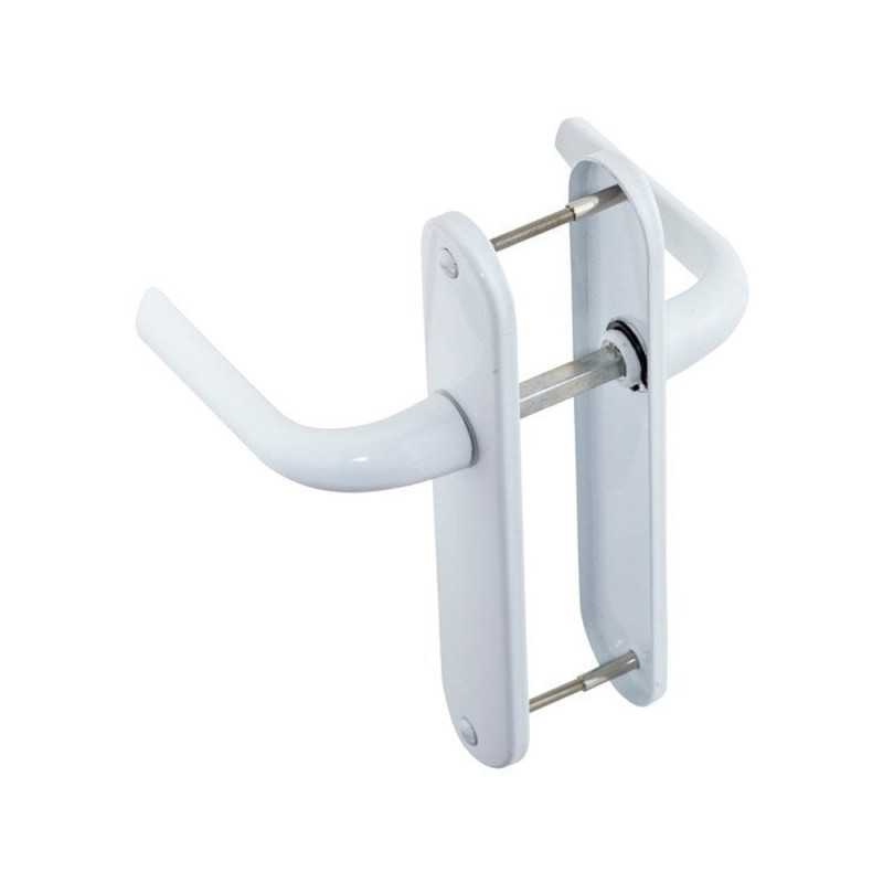 2 poignées de porte etoile trou de cléaluminium entraxe 165 mm