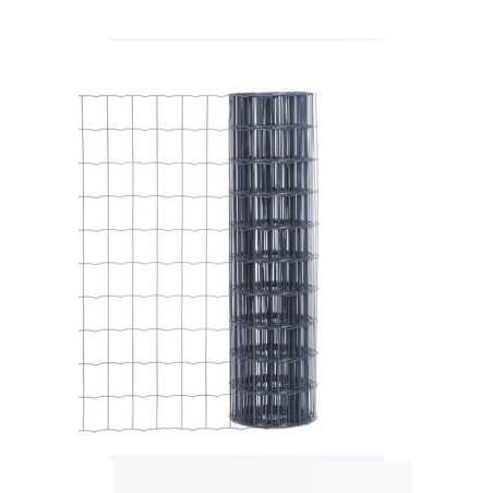 Grillage rouleau soudé gris H.1.2 x l.25 m maille 100X75