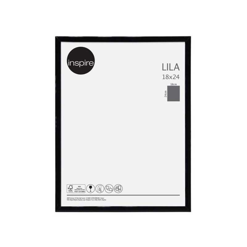 Cadre photo Lila 24x18cm noir - meilleure qualité