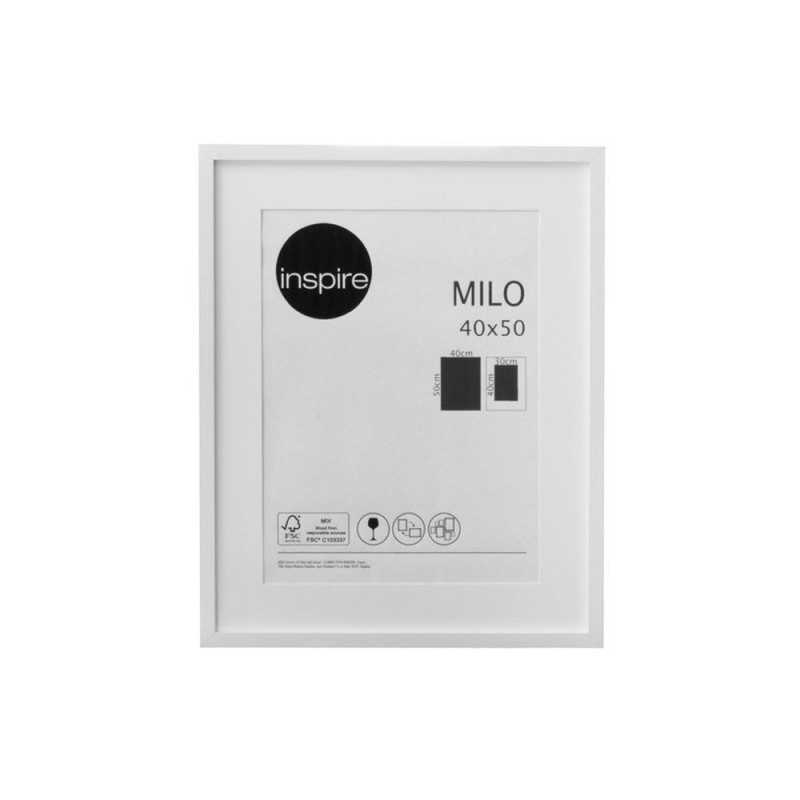 Cadre photo milo 40x50 cm blanc - meilleure qualité