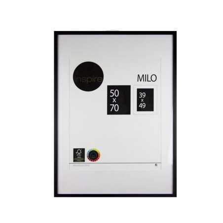 Cadre photo milo  50x70 cm bois noir - meilleure qualité
