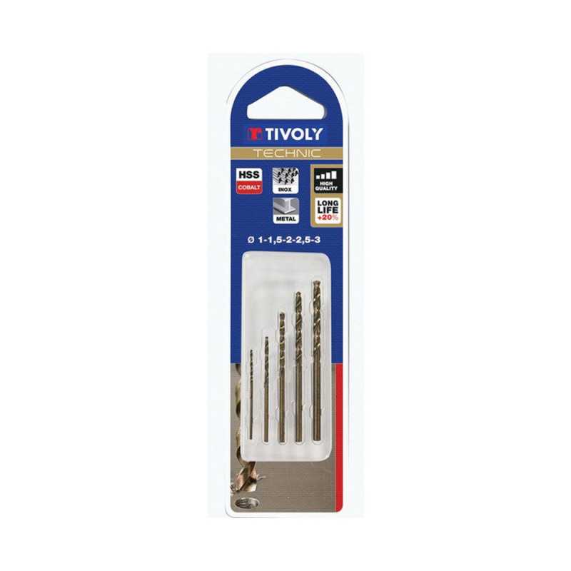 Coffret de 5 forets technic métal diam.1 à 3 mm 11.46857