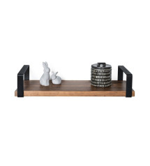 Equerre Style industriel acier mat noir Hauteur 10.6 x profondeur 21 cm