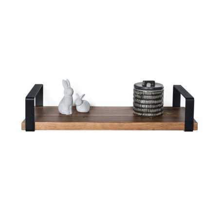 Equerre Style industriel acier mat noir Hauteur 10.6 x profondeur 21 cm