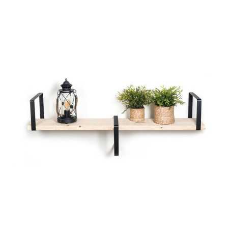 Equerre Style industriel acier mat noir Hauteur 21.1 x profondeur 26 cm