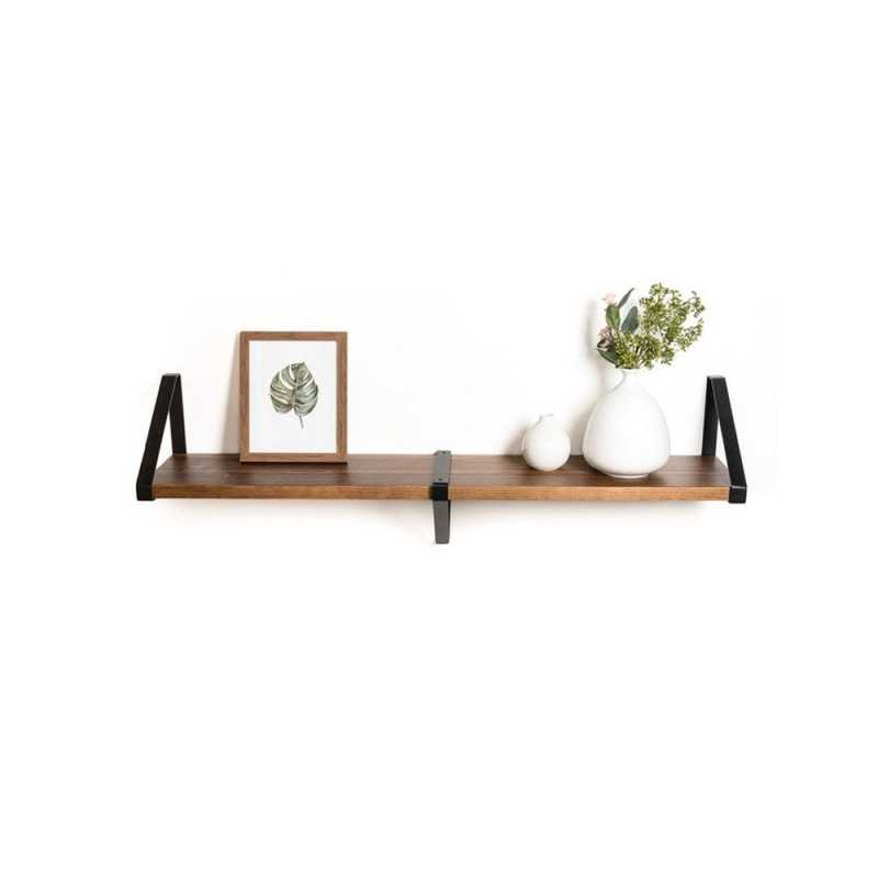 Equerre Style industriel acier mat noir Hauteur 26.1 x profondeur 21 cm