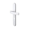 Poignée de porte Louna trou de cylindre aluminium entraxe 195 mm