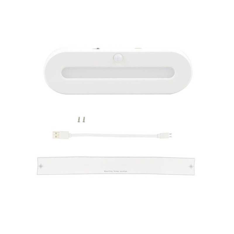 Réglette de placard led àdétection rechargeable USB dudo L. 15 cm