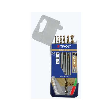 Coffret de 6 foret technic multimatériau 10.80447 diam.4-5-6-8-10 mm