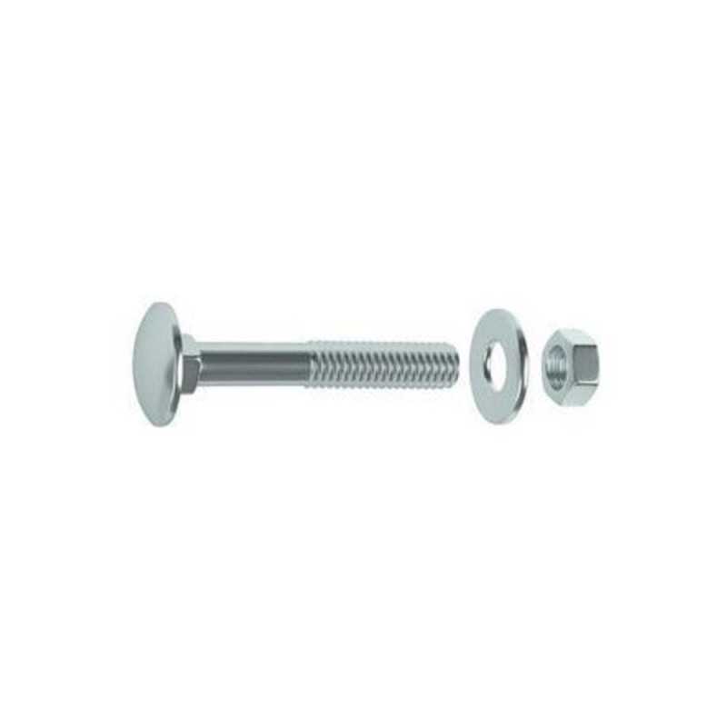 Lot de 15 boulons tête ronde et cou carré acier Zingué L.80