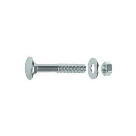 Lot de 15 boulons tête ronde et cou carré acier Zingué L.80