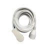 Rallonge electrique menager avec terre HO5VVF blanc 4m