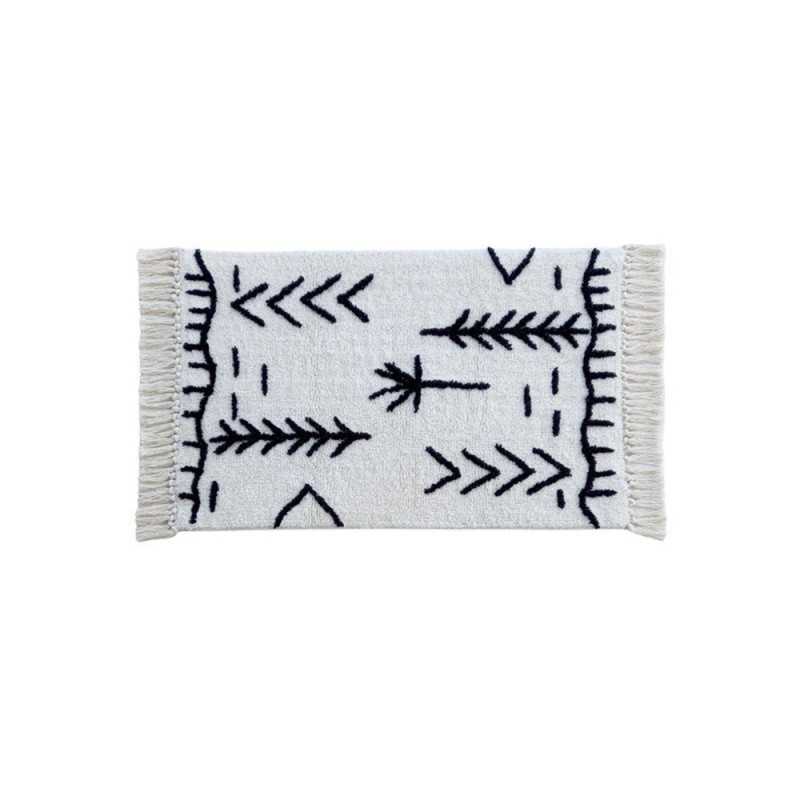 Tapis de bain 50x80 cm blanc/noir