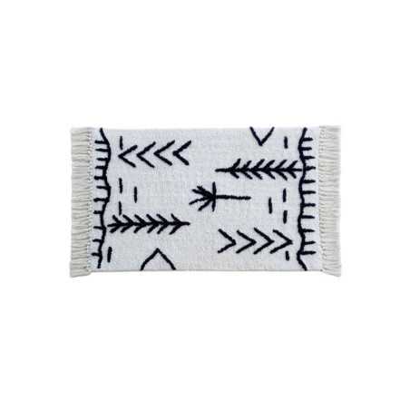 Tapis de bain 50x80 cm blanc/noir