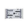 Tapis de bain 50x80 cm blanc/noir