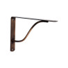Equerre curva acier cuivré marron H.17 X p.24 cm