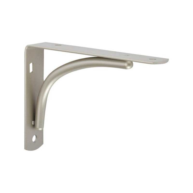 Equerre dino acier nickelé Gris H.8.5 X p.12 cm