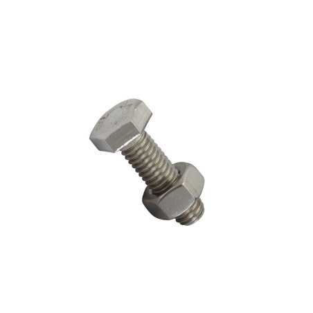 Sachet de 12 boulons inox tête 6 pans hexagonal L.20 mm