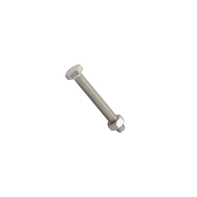Sachet de 4 boulons inox tête 6 pans hexagonal L.60 mm