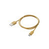 Câble usb a-usb c 1 mètre moutarde