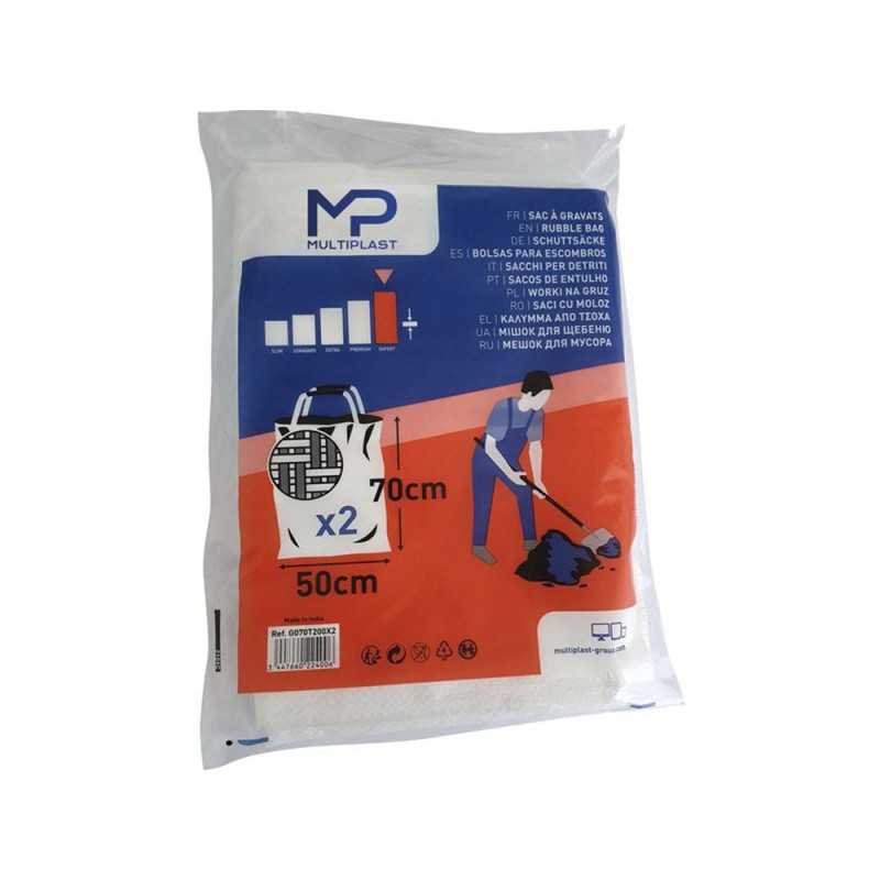 Sac à  Gravats multiplast H.70 X L.50 cm 80L blanc -  - meilleure qualité