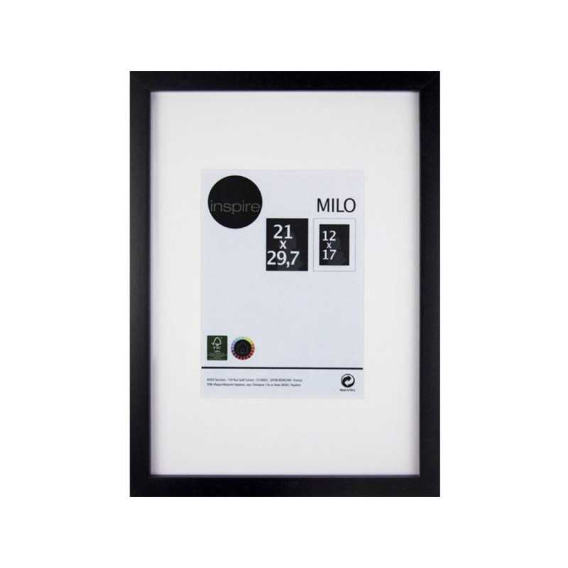 Cadre photo milo 21x29.7cm bois noir - meilleure qualité