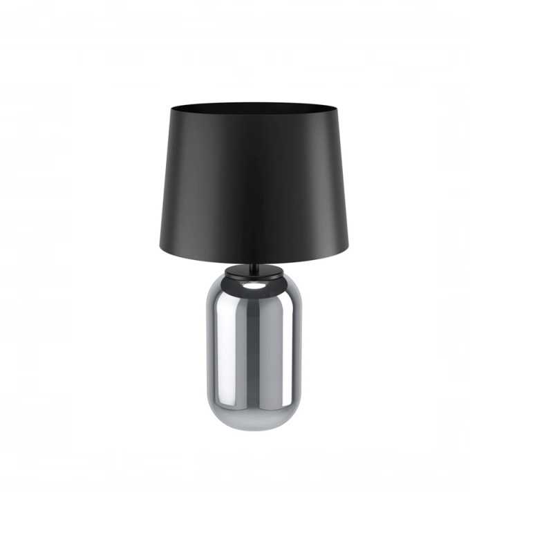 Lampe de table CUITE noir-transparent en acier E27 40W H605