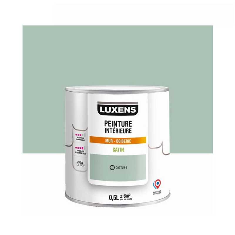 Peinture mur boiserie cactus 6 satin LUXENS Murale 0.5l