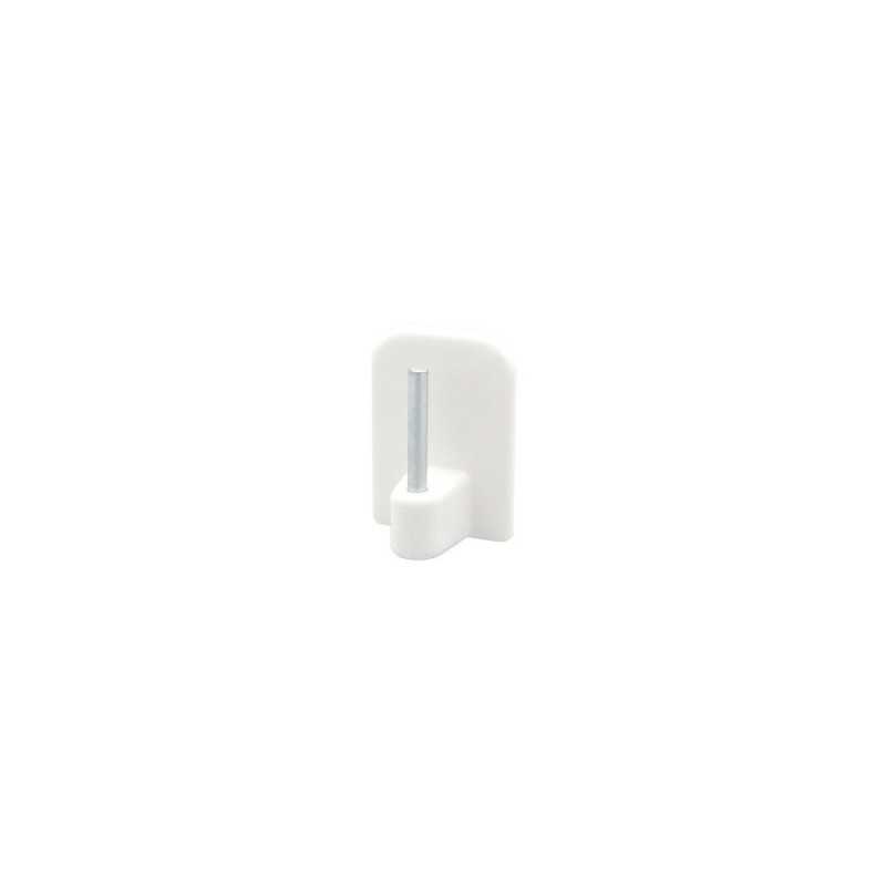 Lot de 4 supports autocollants barre de vitrage 10 mm blanc mat
