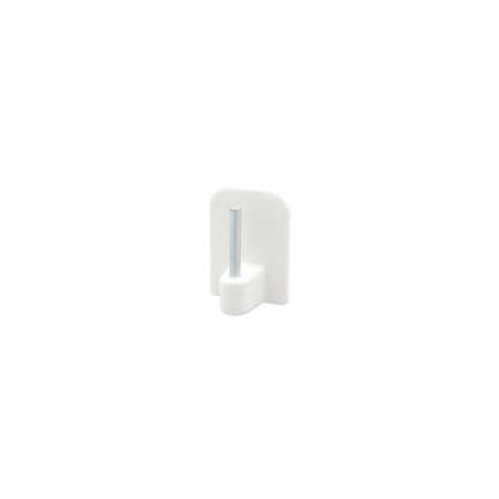 Lot de 4 supports autocollants barre de vitrage 10 mm blanc mat