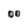Lot de 2 support de barre de penderie D30 x 15 mm ovale noir 28.9 m