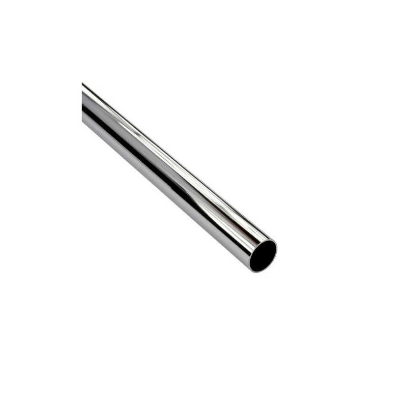 Barre de penderie gris H.2.5 x l.200 x P.2.5 cm