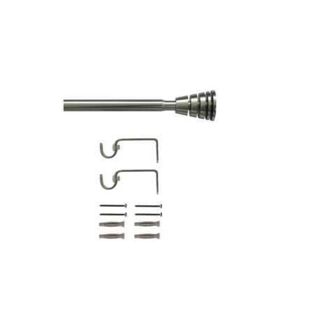 Kit de tringle à rideauAspyral Diam.16 mm Nickel mat 120-210 cm
