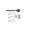 Kit de tringle à  rideau Elip Diam.16-19 mm Acier mat 160-300 cm