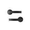 Ensemble de porte sur rosace lounaINSPIRE peint noir mat sans trou