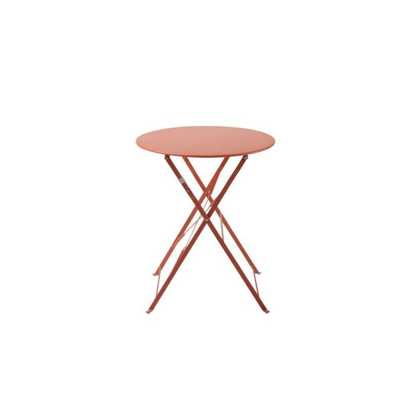 Table de jardin rond NATERIAL Flora II 2 personnes orange cuivré