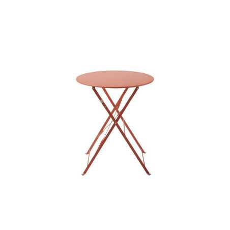 Table de jardin rond NATERIAL Flora II 2 personnes orange cuivré