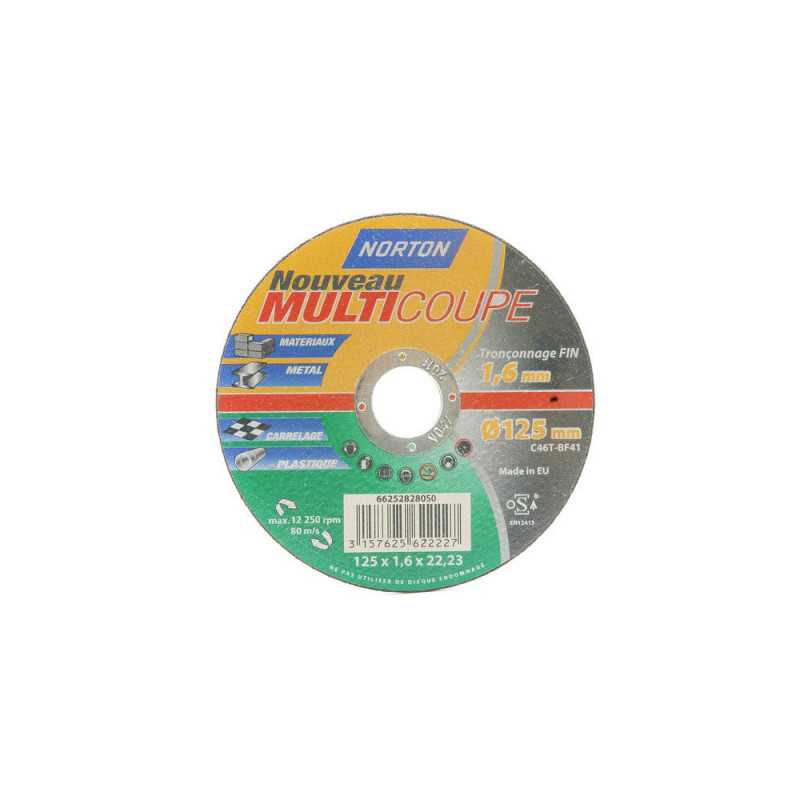 Disque tronçonneuse multicoupe 125X16