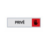 Plaque privé en plastique